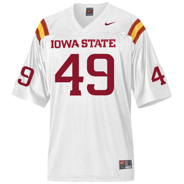 Iowa State Cyclones Men's #49 Trey Fancher Nike NCAA Authentic White College Stitched Football Jersey OI42T57QW